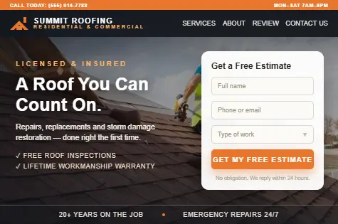 Roofing Website